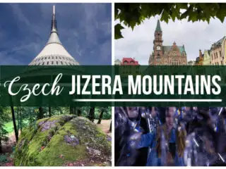 4 photos of Czech Republic's Jizera Mountains with text overlay 