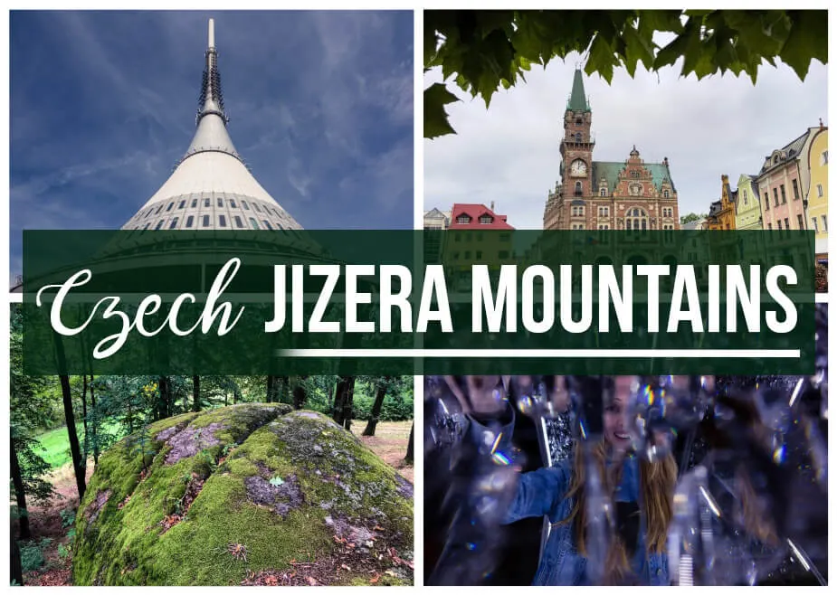 4 photos of Czech Republic's Jizera Mountains with text overlay 