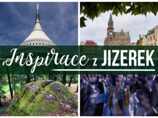 4 fotky z Jizerskýh hor a text 