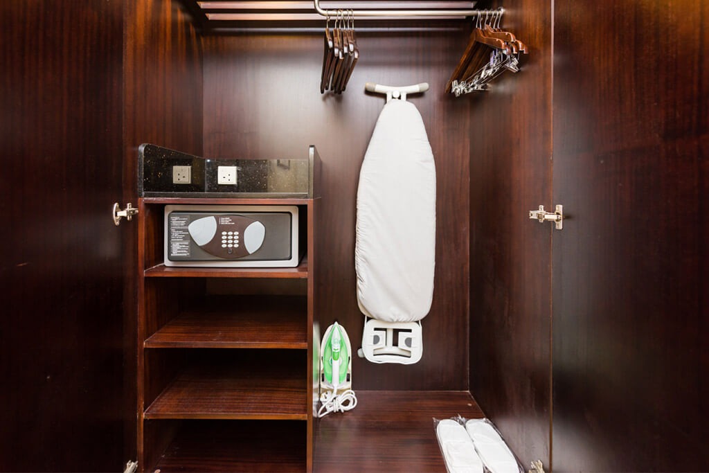 Hotel room closet