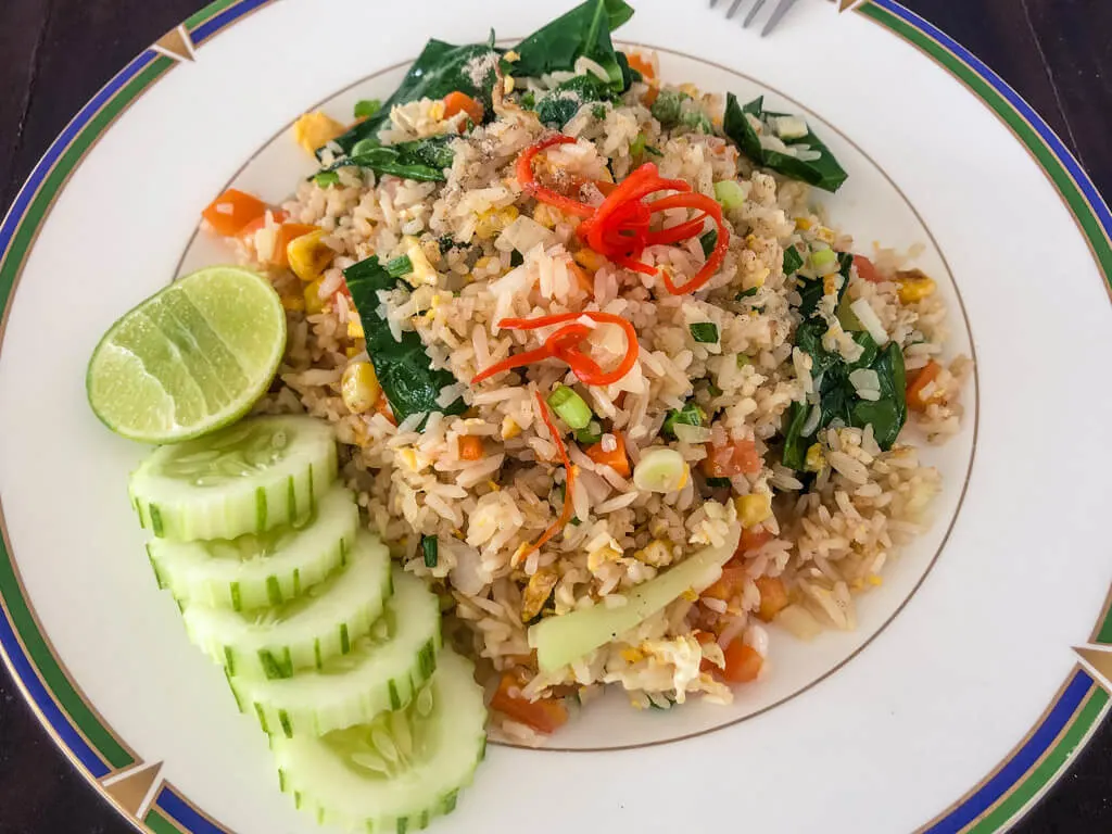 Fried rice meal in Thailand