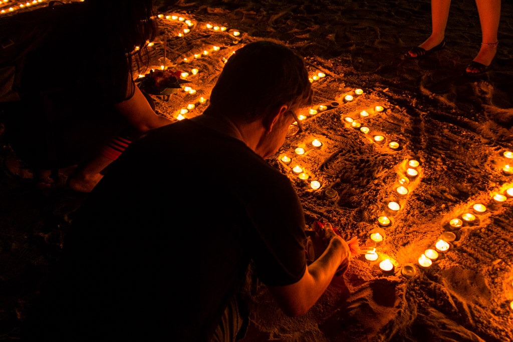 Candles for Loi Krathong Festival in Thailand