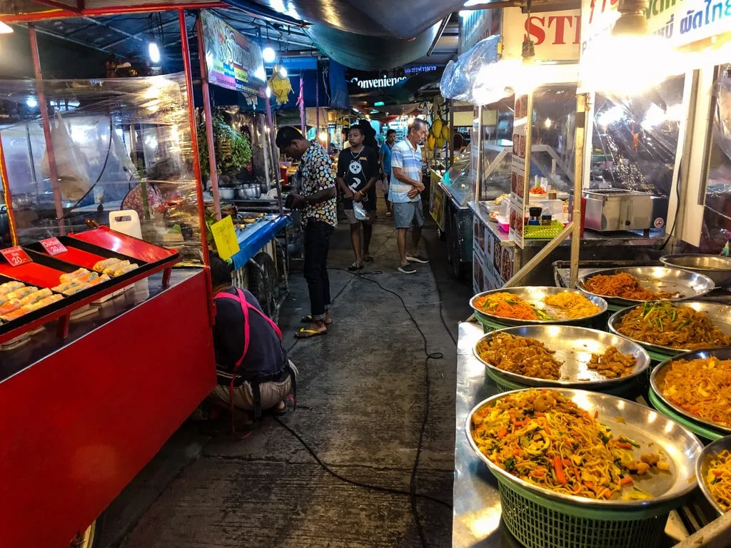 Food at a market in Thailand
