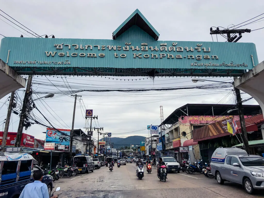 Sign "Welcome to Koh Phangan"