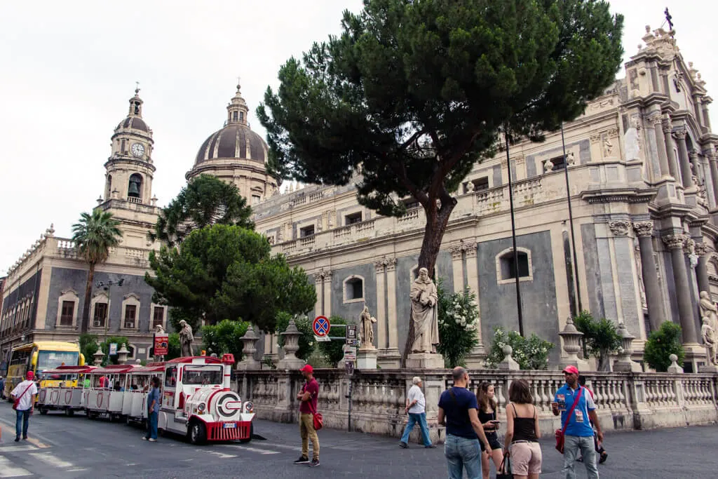 Roman architecture buildings in Catania Sicily