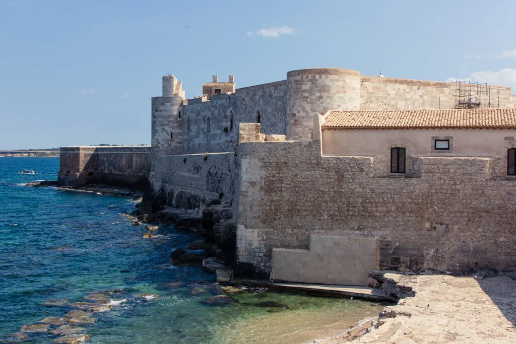 A castle in Ortigia, Siracusa's Old Town