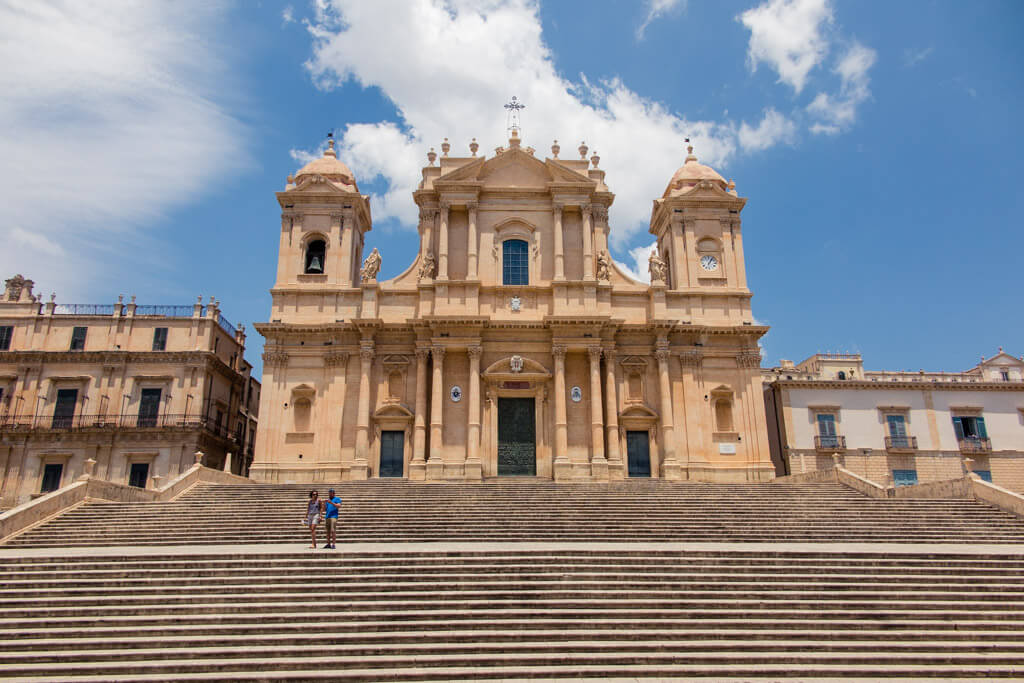 Noto Cathedral and its large staircase