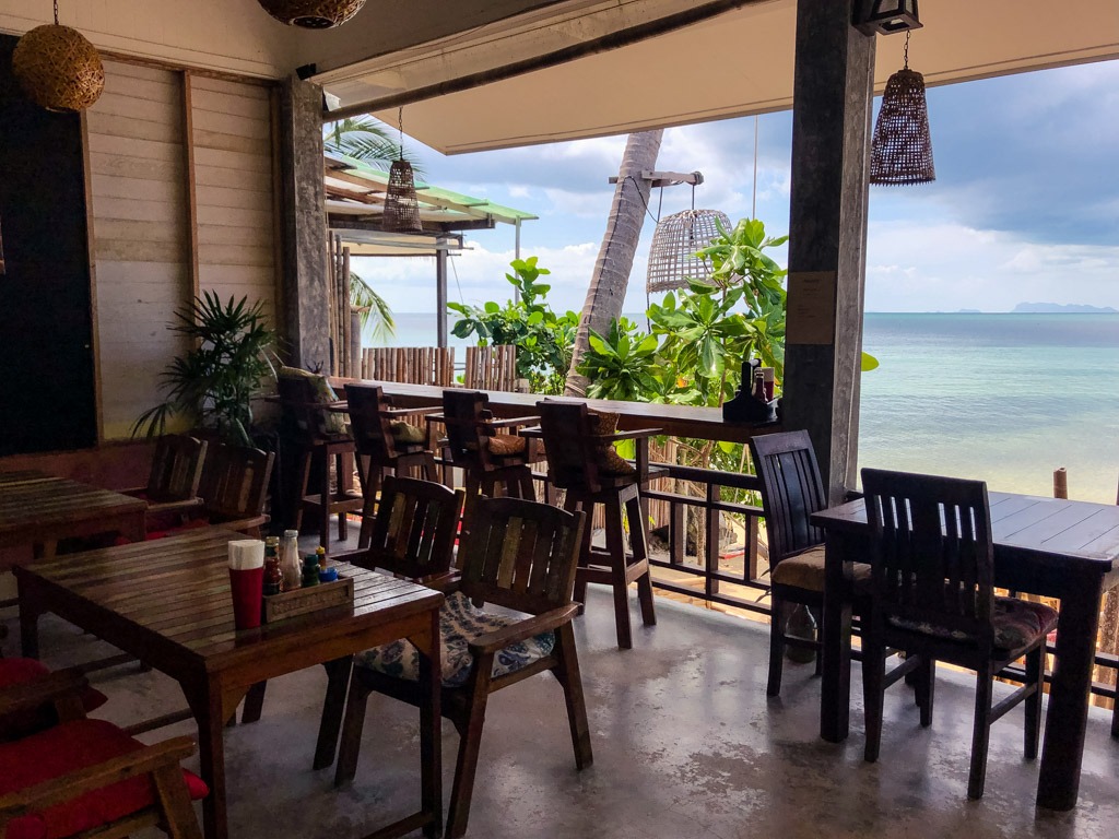 Beachside restaurant Benjamin's Hut Koh Phangan Thailand