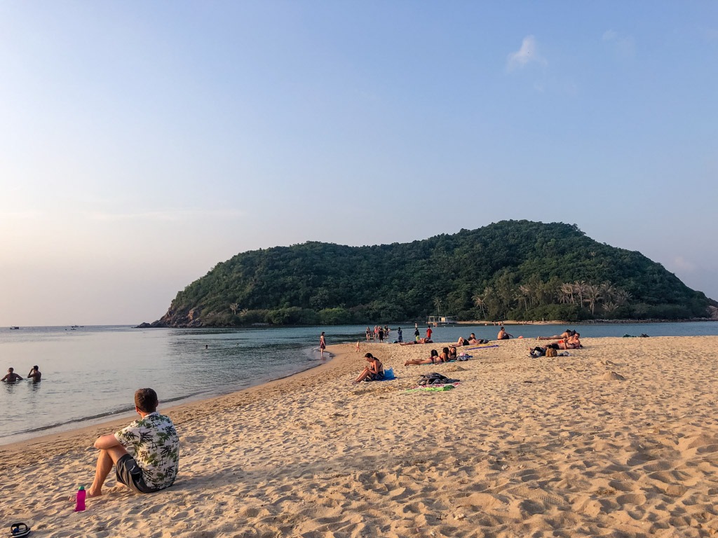 Koh Ma islet off the beach of Mae Haad in Koh Phangan Thailand