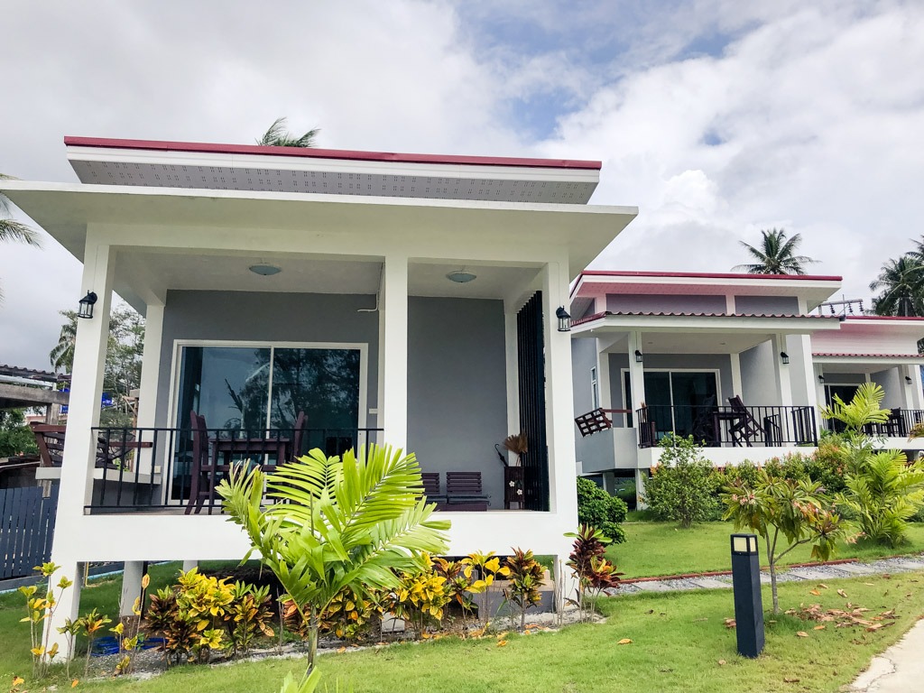 Bungalows of the Seaside Resort in Koh Phangan Thailand