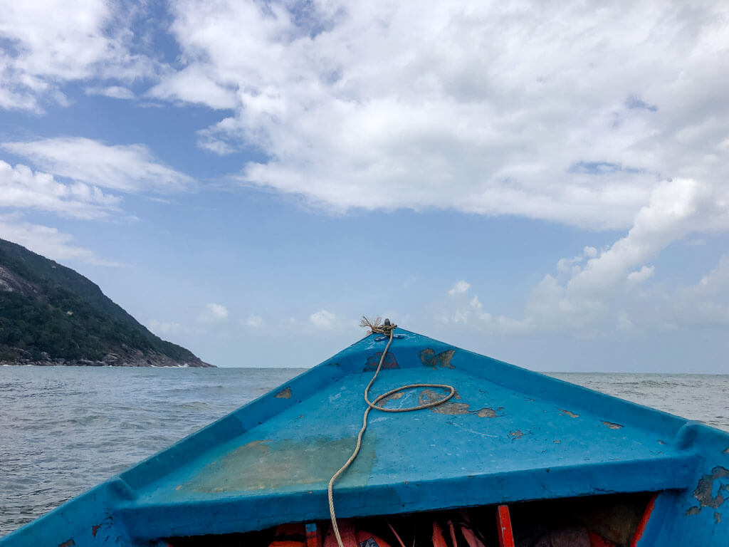 Riding a boat out onto the open sea