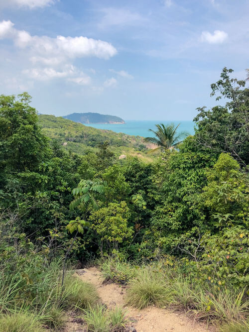 Views of the ocean on a beach hike