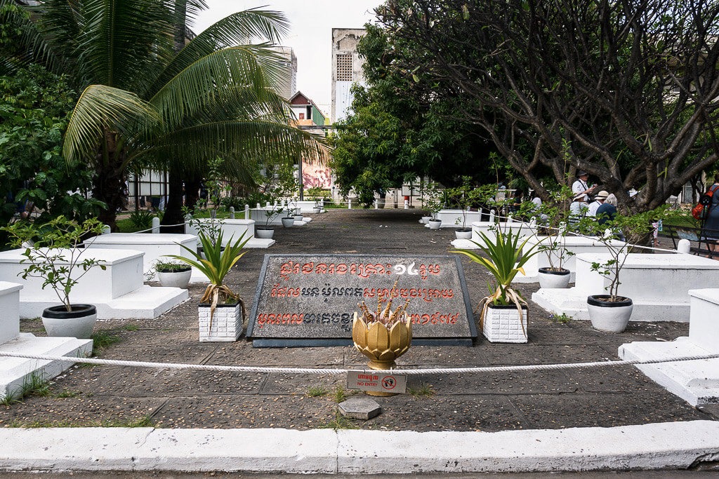 View of the Genocide Museum in Cambodia