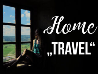 a woman looking out the window with text overlay