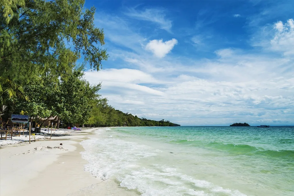 View of a beach on Koh Rong Island Cambodia