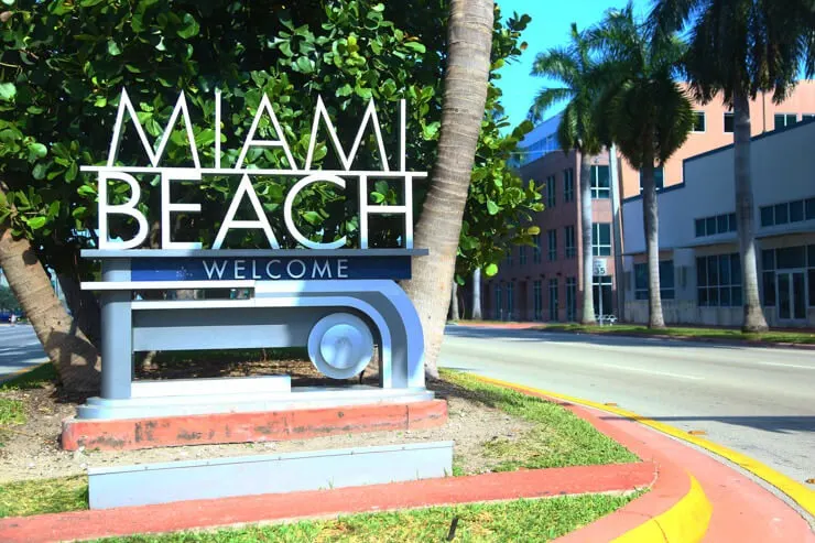 Miami Beach welcome sign