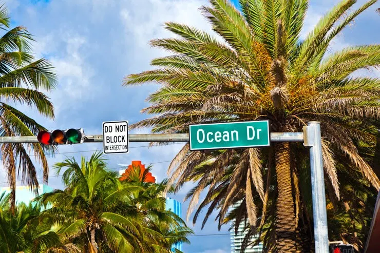 Ocean Drive street sign