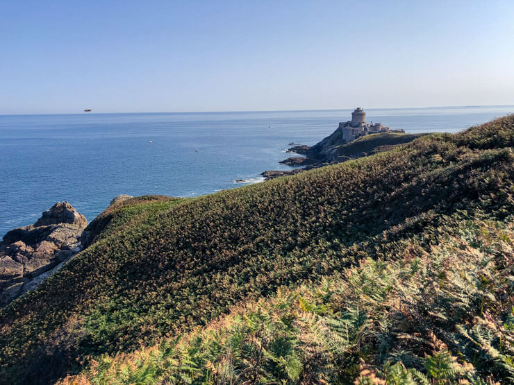 View of Brittany's Emerald Coast and Fortress La Latte