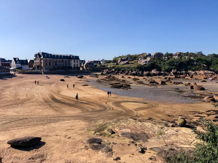 Beach in Brittany at low tide