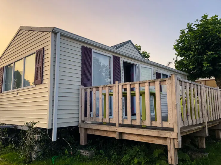 Accommodation at a campsite in Brittany France