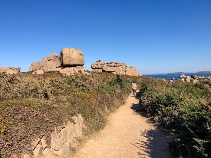Path at the Pink Granite Coast Brittany France