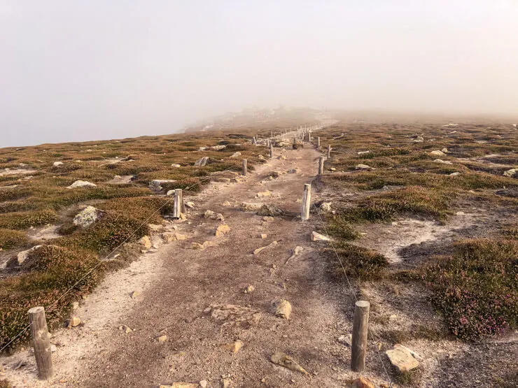 A foggy path on Brittany's Crozon Peninsula