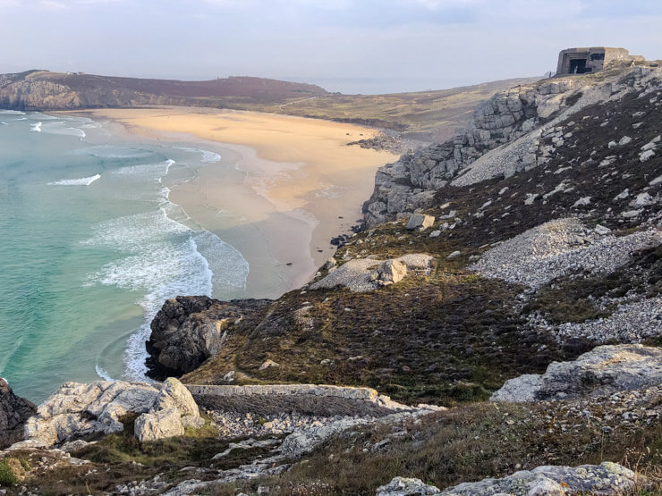 Bunkers overlooking Plage de Pen Hat