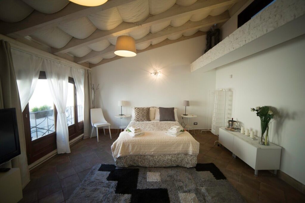 View of a comfortable room in a holiday rental in Catania Sicily
