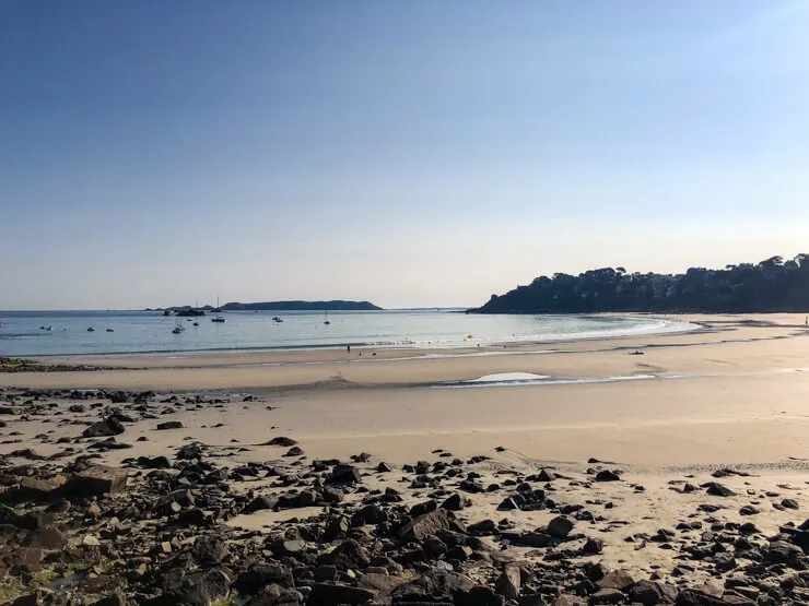 Trestraou Beach in Perros-Guirec at low tide