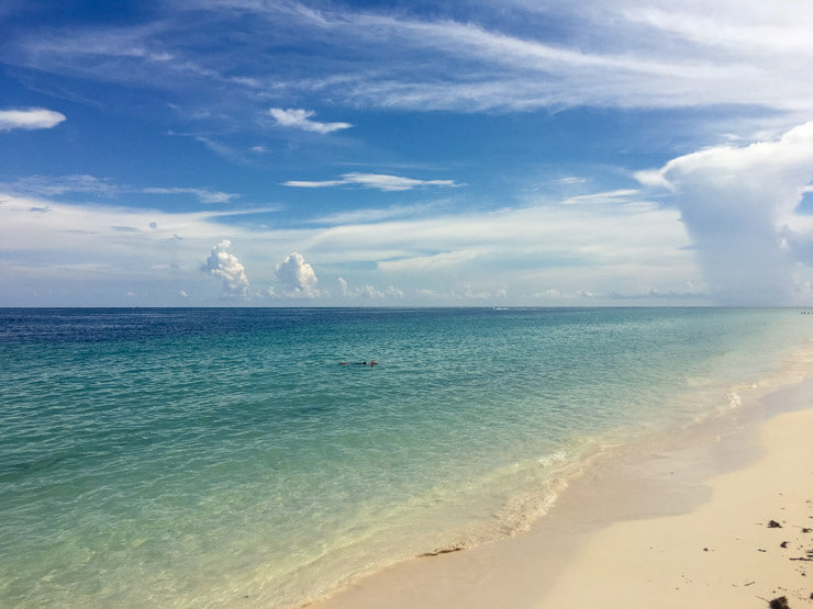 A beach in the Bahamas