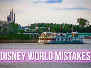 Magic Kingdom view with text overlay: Disney World Mistakes