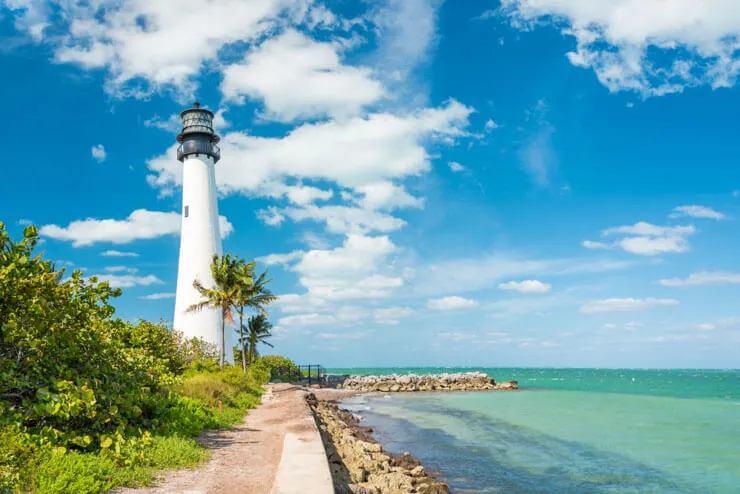 Cape Florida Lighthouse in Key Biscayne FL