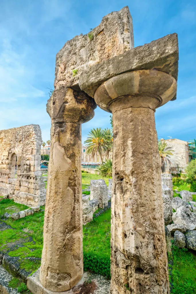 A temple ruin in Syracuse Sicily