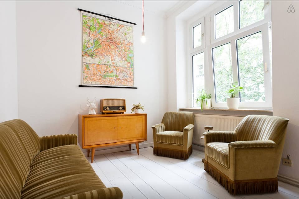 Retro furniture in a living room