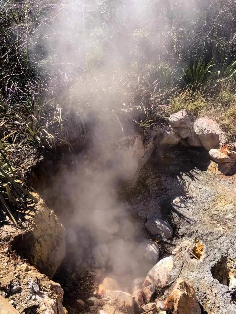 boiling water in a fumarole