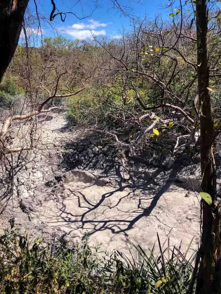 Mud pools at a volcanic national park in Costa Rica