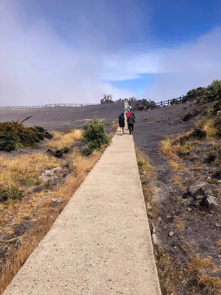 walking on a lava field