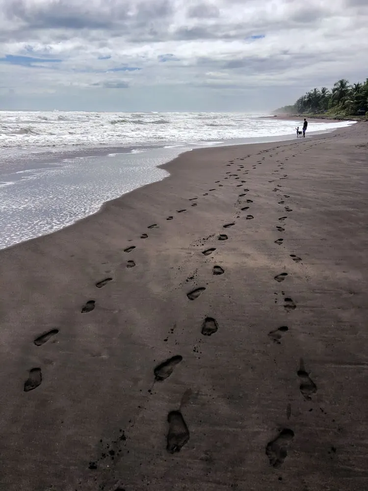 volcanic beach in Costa Rica