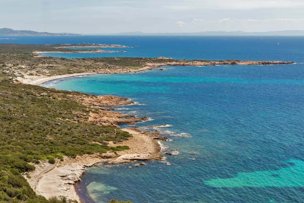 Beautiful beaches of Corsica with white sand: Roccapina Beach