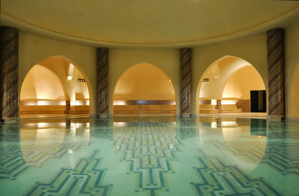 view of a hammam in Morocco