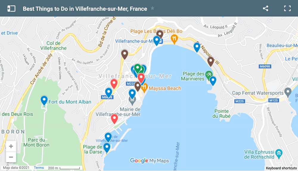 Map of Villefranche sur Mer