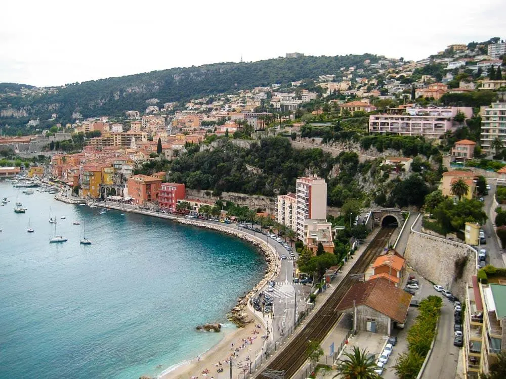 Seaside train station in Villefranche sur Mer