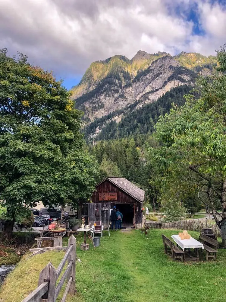 a small store in the Alps