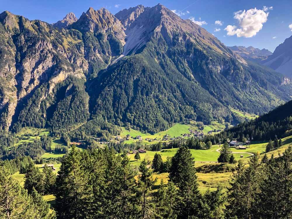 The valley of Brandnertal in Austria