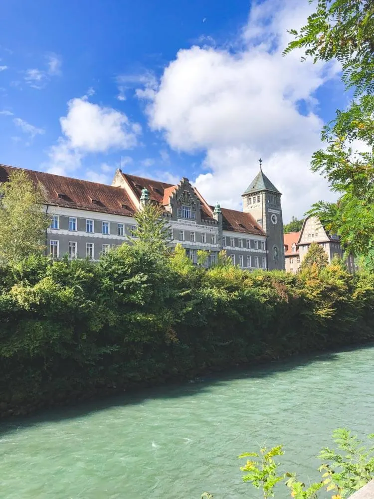 Riverside of an Austrian town