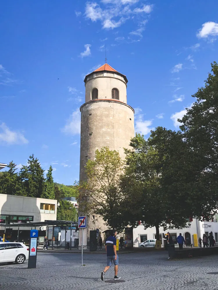 An old tower in an Austrian town