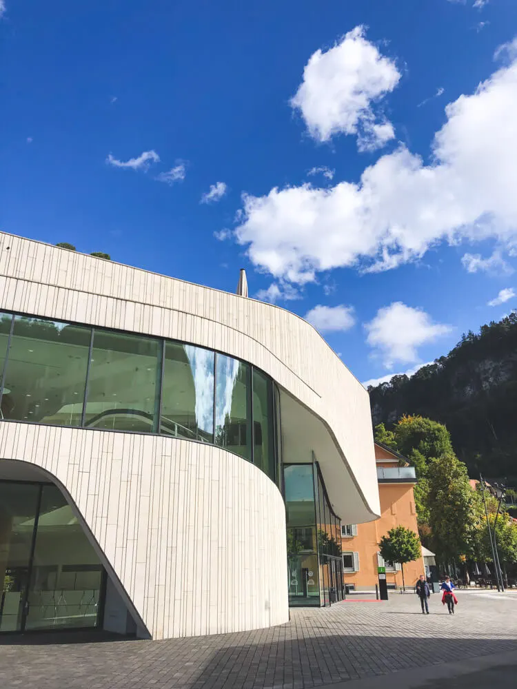 A new design of a building using wood and glass