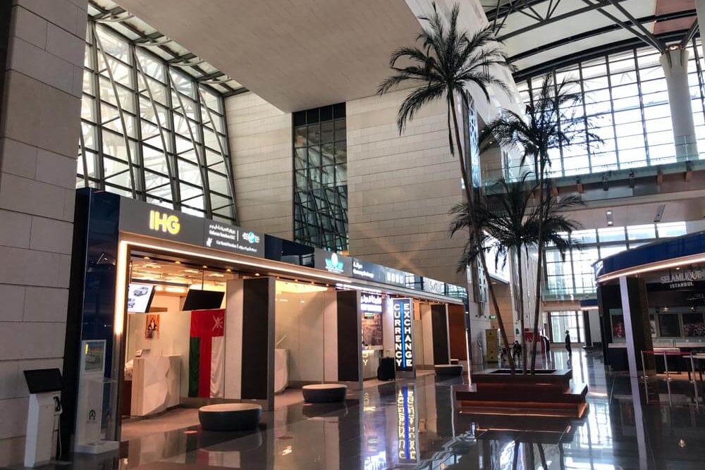 Counters of car rental companies at Muscat International Airport