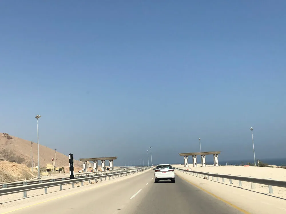 Traffic radar on a highway in Oman