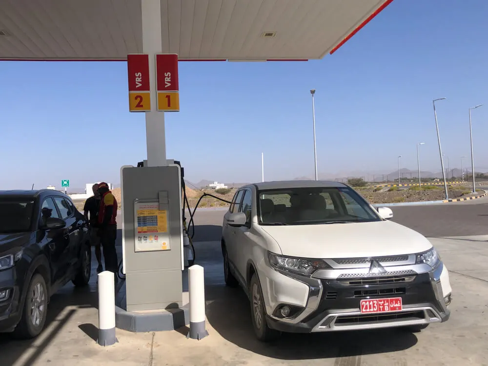 Gas station in Oman